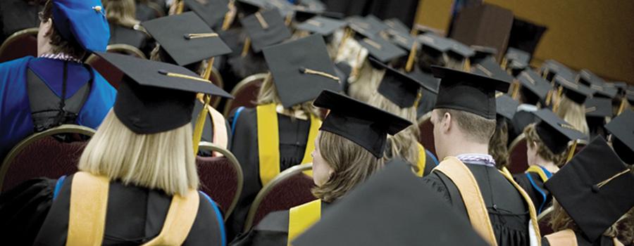 Students at graduation